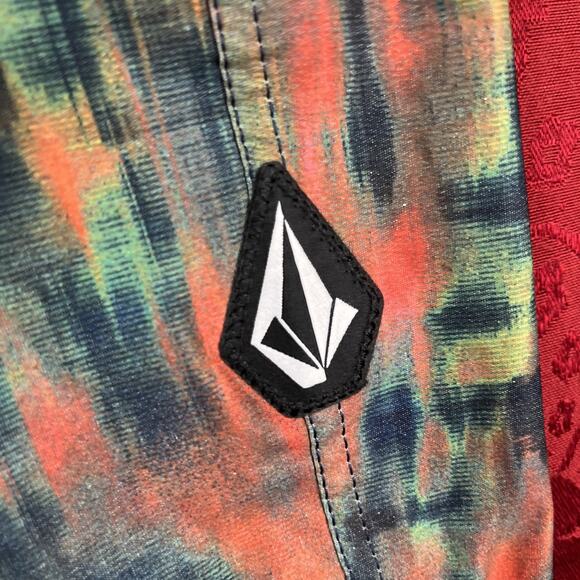 Volcom Mashed Stoney Boardshorts Mens 32 Blue Orange Surfer Beach Swim Trunks - Picture 3 of 10